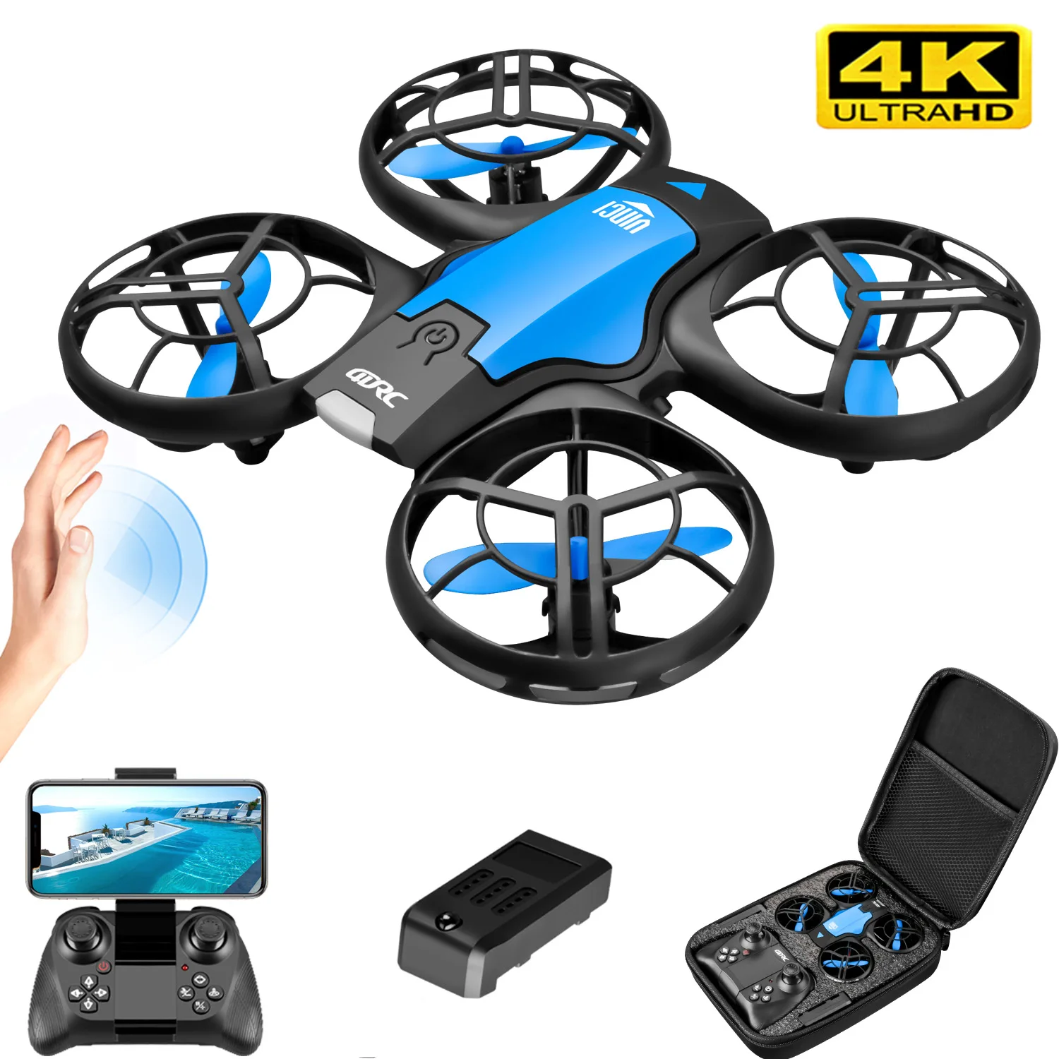 Drone Kit Professional - V8 Neue Mini-Drohne 4K Professionelle HD
